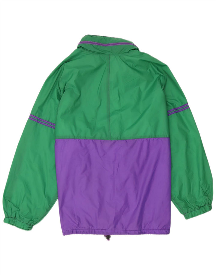 Marcel Clair Mens Rain Jacket UK 40 Large Green Colourblock Polyamide