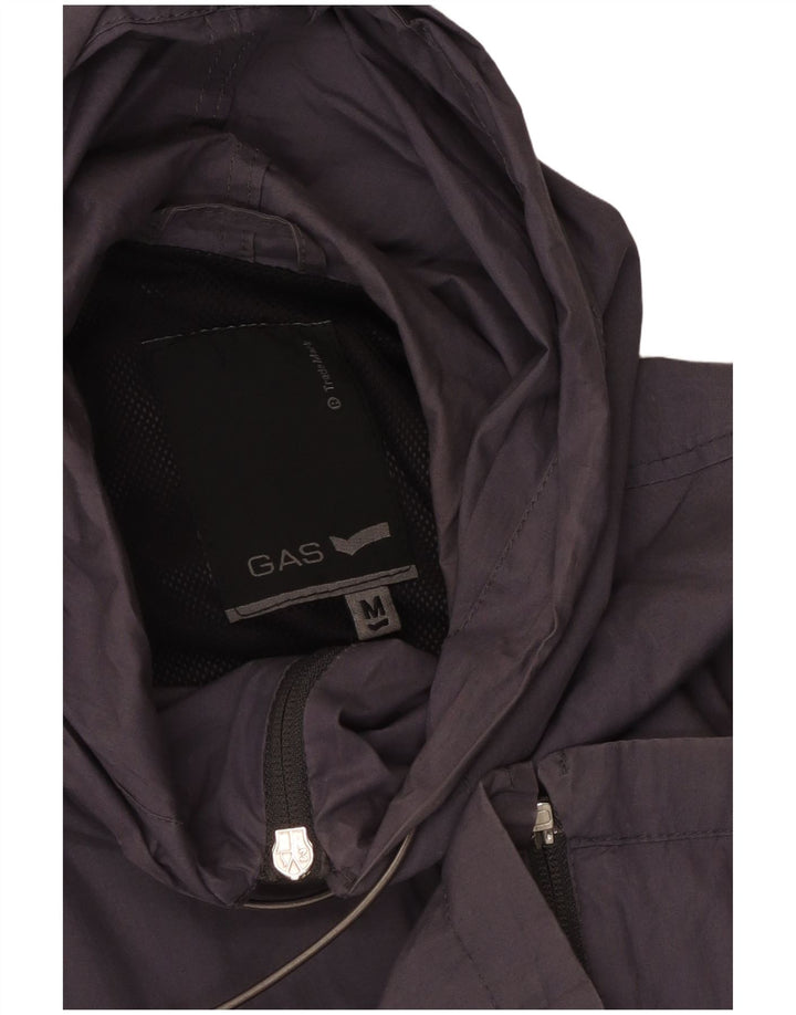 Gas Womens Hooded Windbreaker Jacket UK 14 Medium Grey