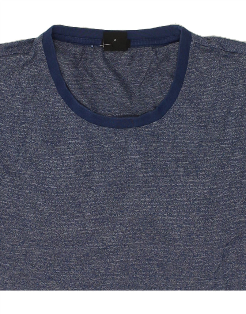 HUGO BOSS Mens Mercantile Slim Fit T-Shirt Top XL Blue Flecked Cotton | Vintage Hugo Boss | Thrift | Second-Hand Hugo Boss | Used Clothing | Messina Hembry 