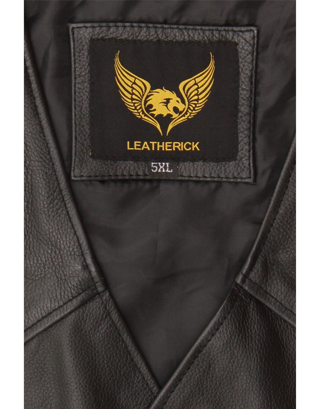 VINTAGE Mens Leather Gilet UK 50 5XL Black Leather