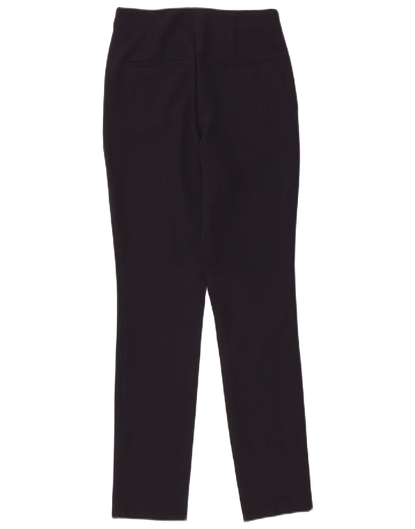 Zara Womens Slim Chino Trousers XS W24 L28 Navy Blue Polyester