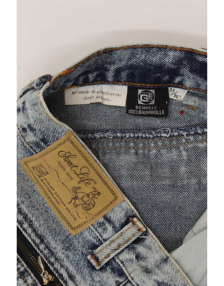 Vintage Womens Straight Jeans W33 L30 Blue Cotton