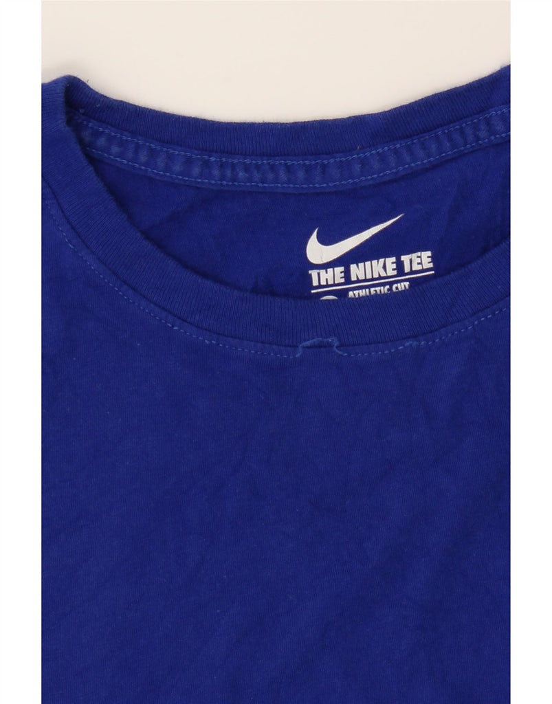 NIKE Mens Athletic Cut Graphic T-Shirt Top Small Blue Vintage Nike and Second-Hand Nike from Messina Hembry 