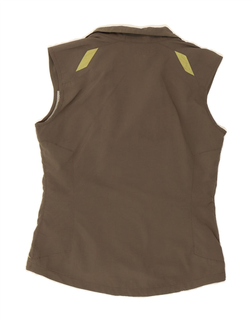JACK WOLFSKIN Womens Tracksuit Top Jacket UK 10 Small Khaki Colourblock Vintage Jack Wolfskin and Second-Hand Jack Wolfskin from Messina Hembry 