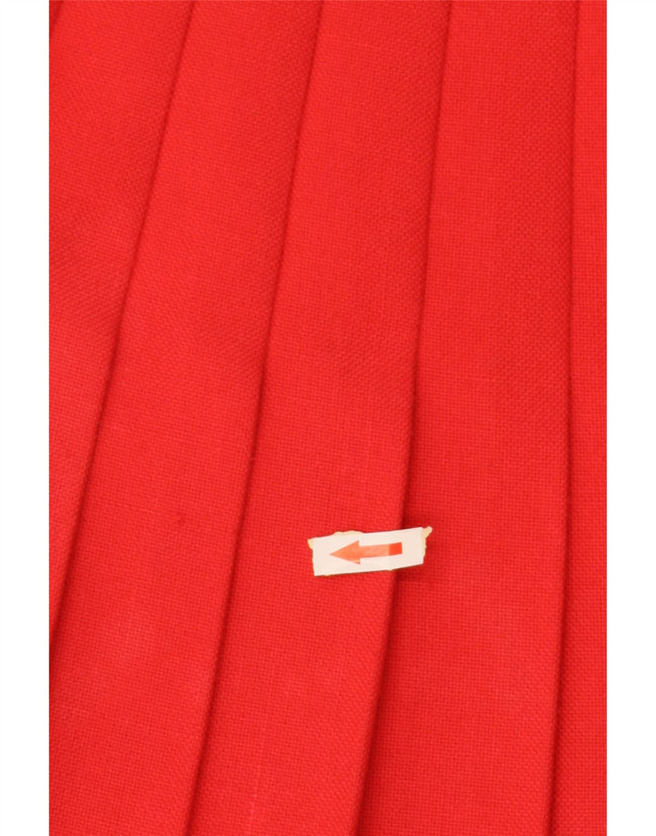 VINTAGE Womens Knife Pleated Skirt IT 36 XS W24  Red
