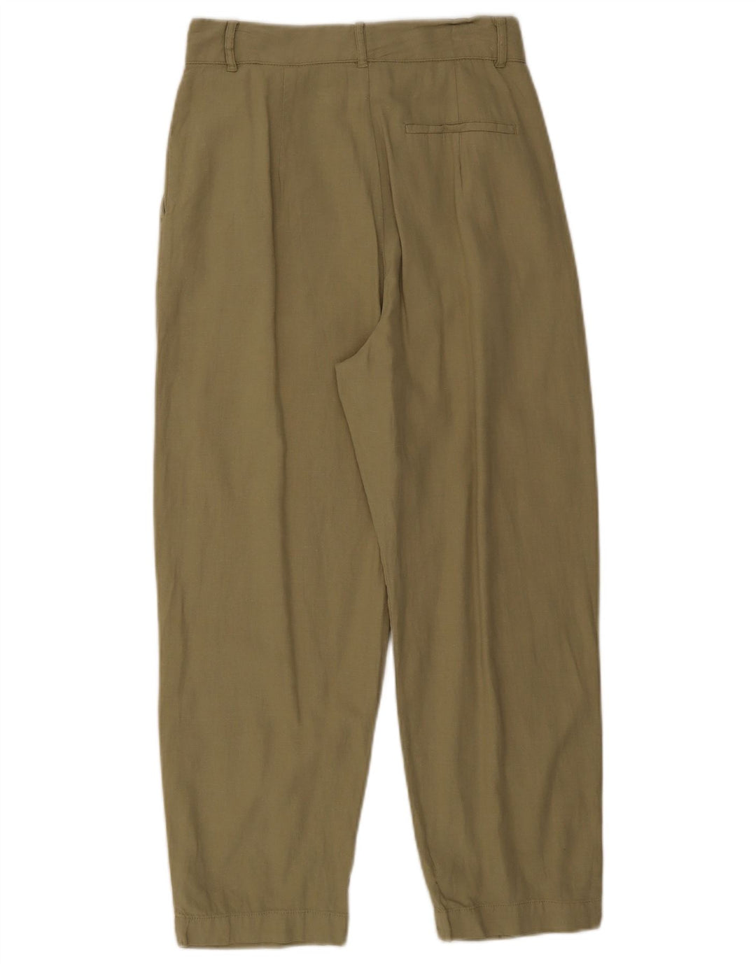 Zara Womens Pegged Chino Trousers Medium W28 L25 Khaki Cotton