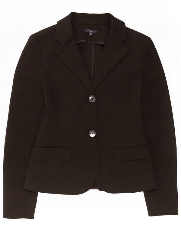 Gap Womens 2 Button Blazer Jacket UK 6 XS Black Polyester