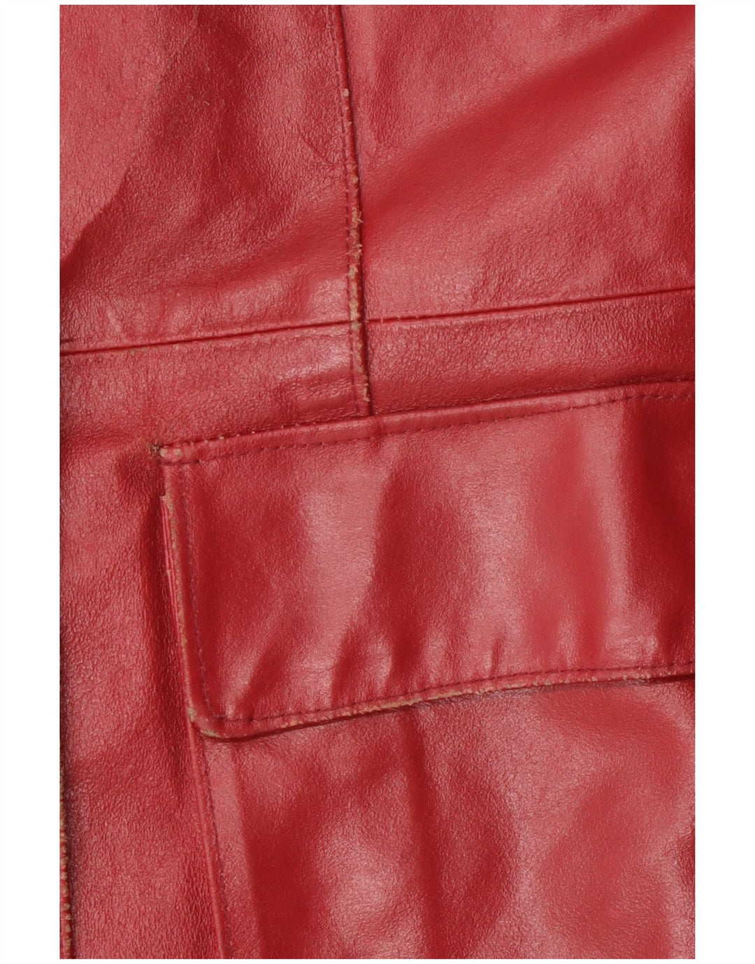 Vintage Womens Leather Coat UK 18 XL Red Leather