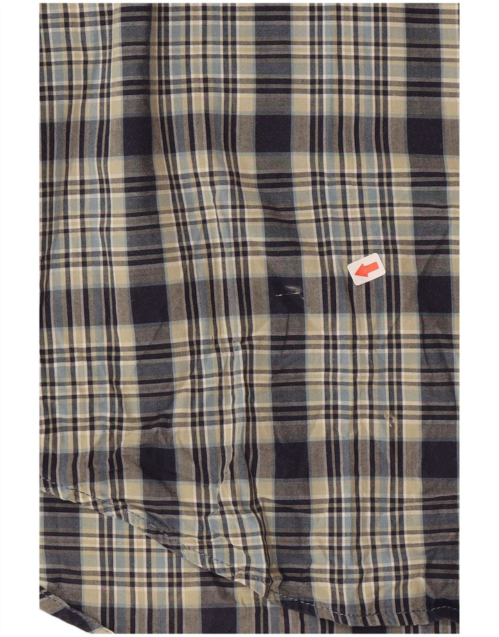 Timberland Mens Shirt Medium Blue Check Cotton