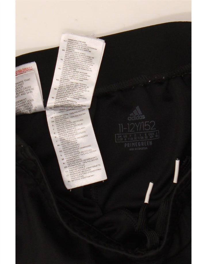 Adidas Boys Tracksuit Trousers 11-12 Years Black Polyester