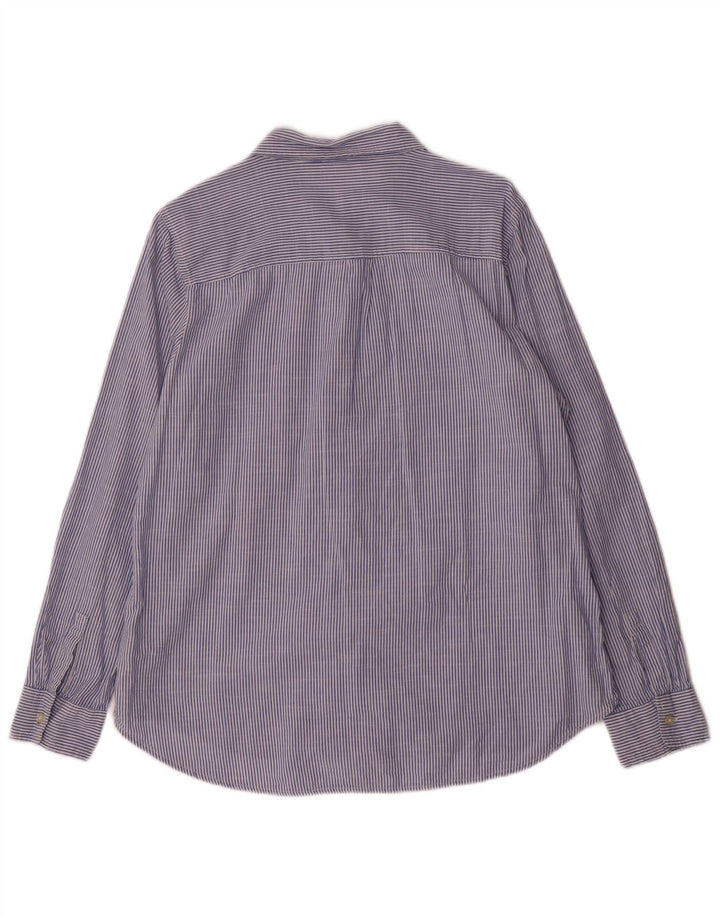 Gap Womens Shirt Size 16 Large Blue Pinstripe Cotton
