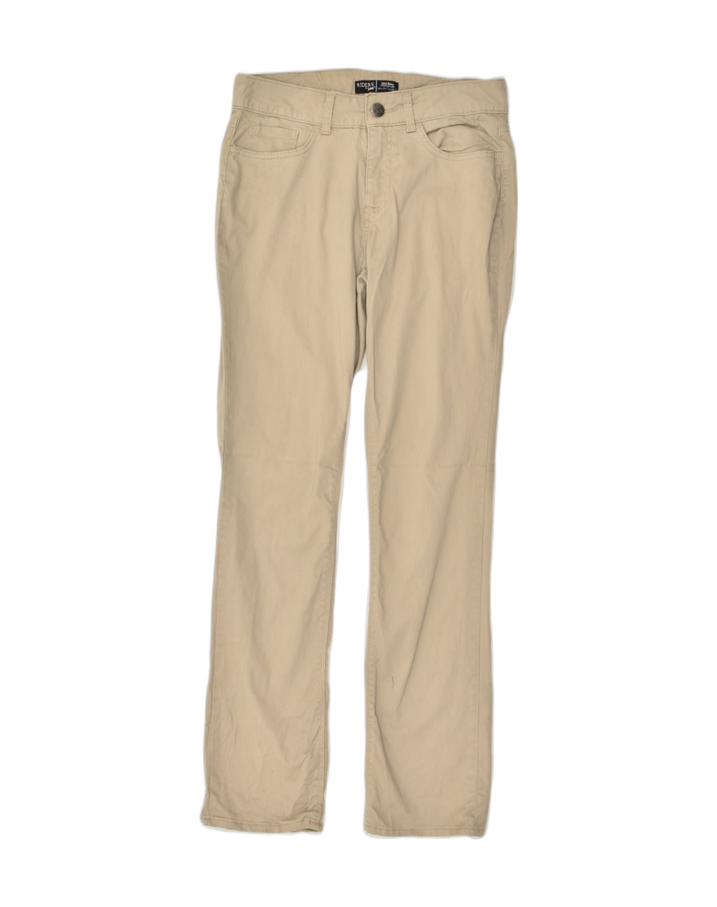 LEE Womens Mid Rise Straight Casual Trousers US 10 Large W30 L30 Beige, Vintage & Second-Hand Clothing Online