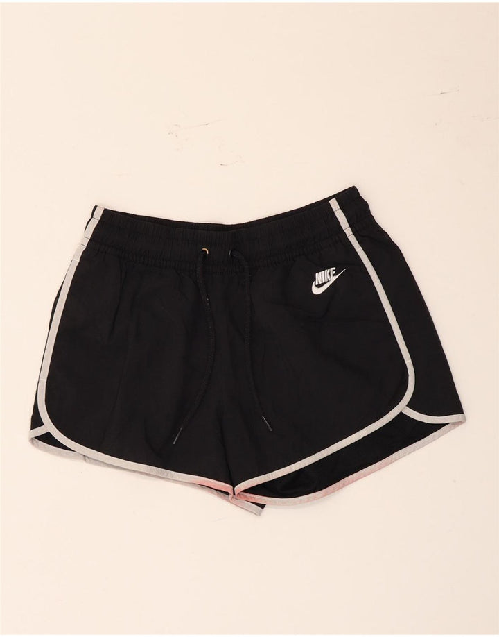 Nike Womens Sport Shorts UK 10 Small  Black Polyester