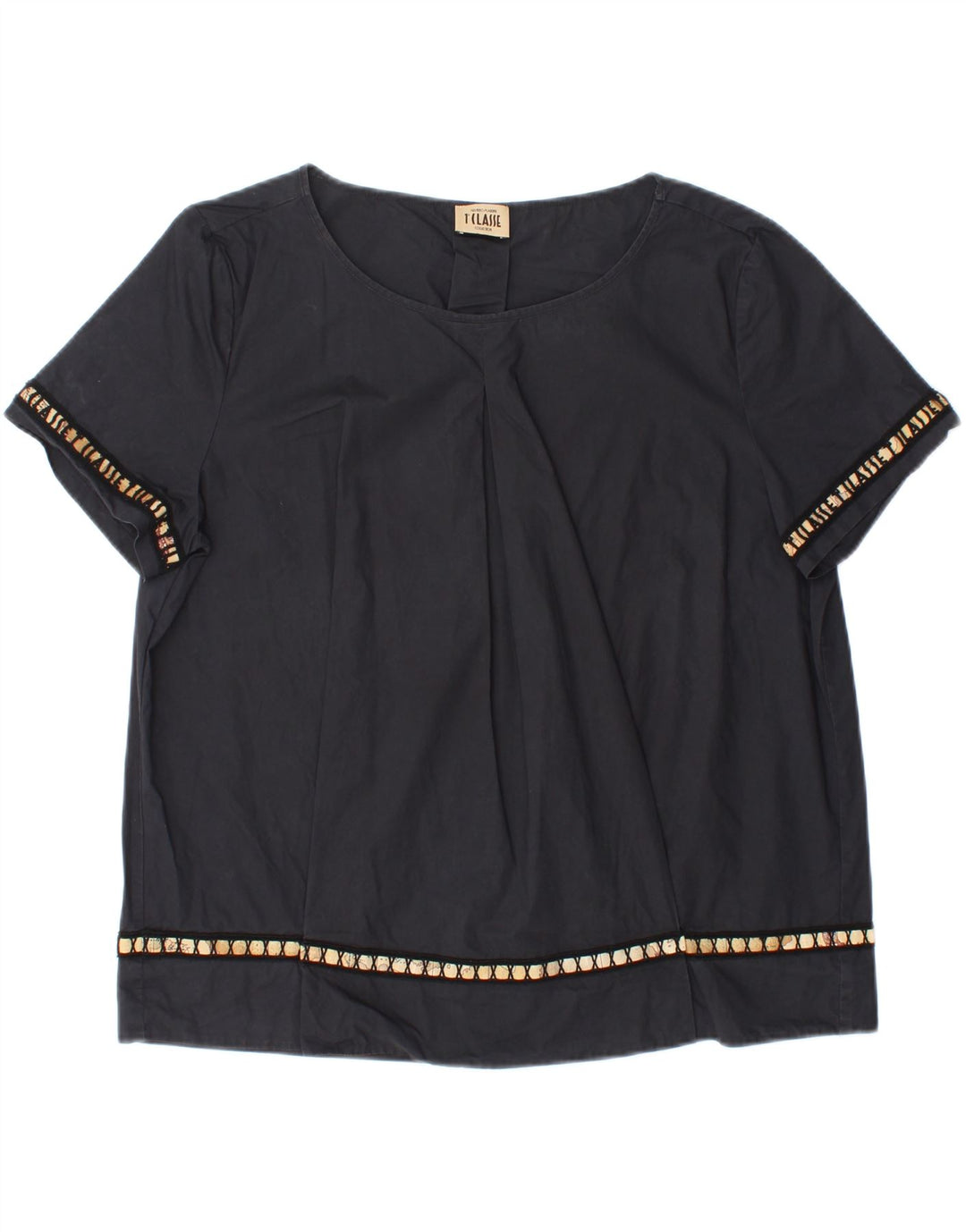 ALVIERO MARTINI Womens Blouse Top IT 50 XL Black Cotton Vintage ALVIERO MARTINI and Second-Hand ALVIERO MARTINI from Messina Hembry 