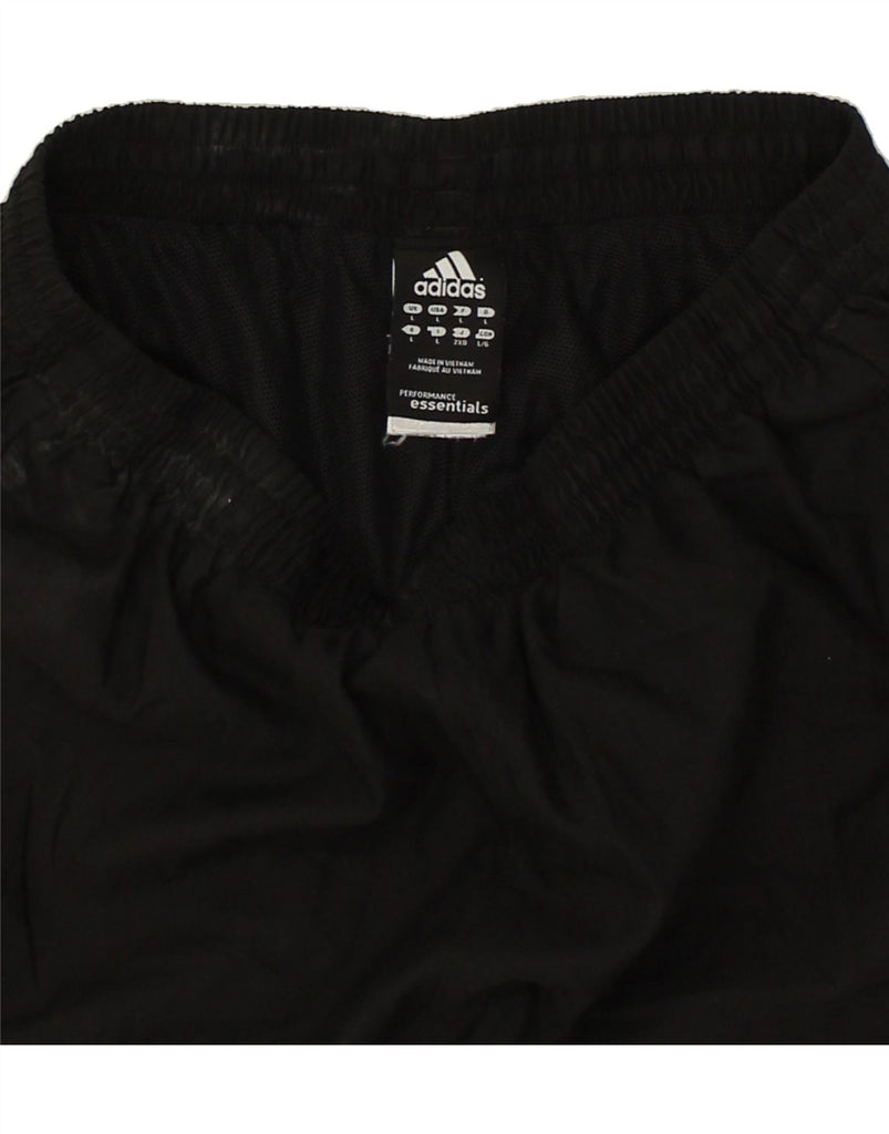 ADIDAS Mens Sport Shorts Large Black Polyester | Vintage Adidas | Thrift | Second-Hand Adidas | Used Clothing | Messina Hembry 