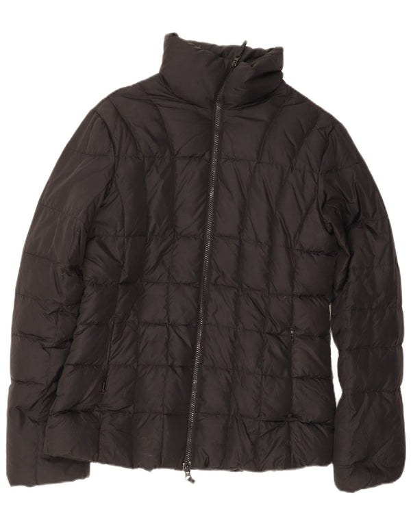 Benetton Womens Padded Jacket UK 14 Medium Black Nylon