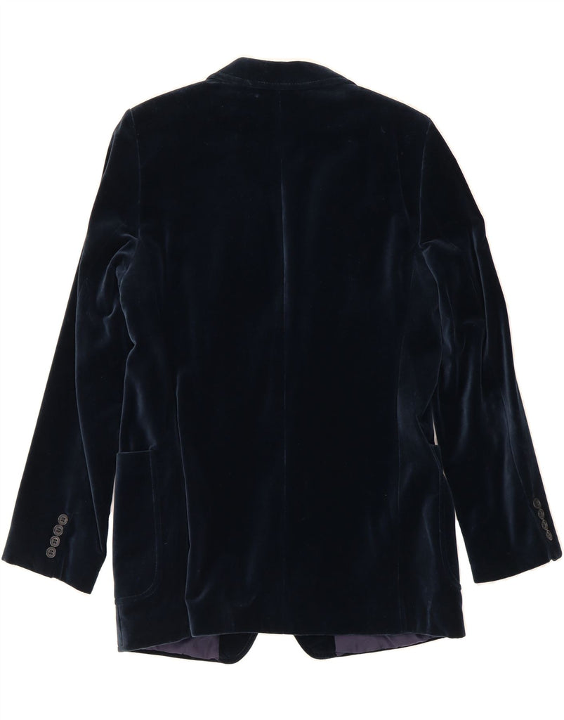 PELTEX GIERLINGS Mens Velvet 2 Button Blazer Jacket UK 38 Medium Navy Blue Vintage Peltex Gierlings and Second-Hand Peltex Gierlings from Messina Hembry 