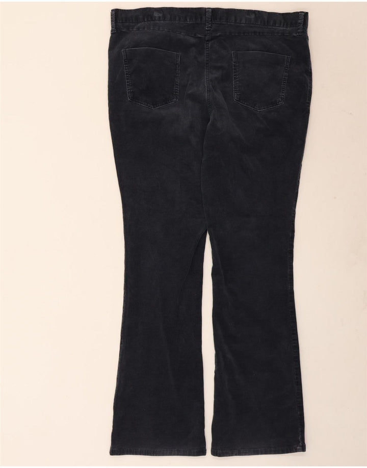 Marks & Spencer Womens Bootcut Corduroy Trousers W40 L33 Navy Blue