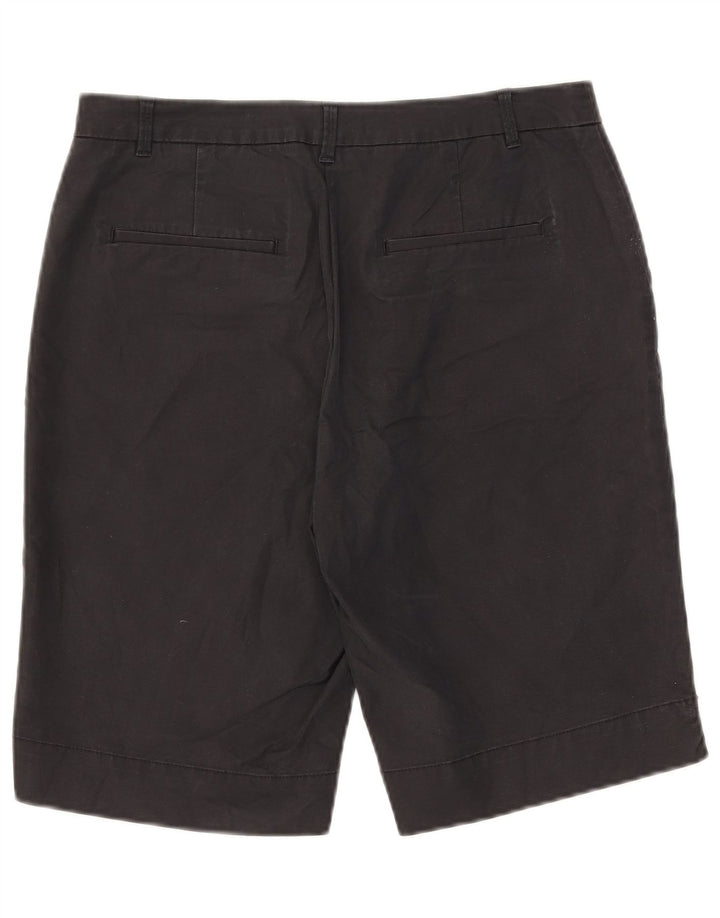 Marks & Spencer Womens Chino Shorts UK 12 Medium W32  Black Cotton