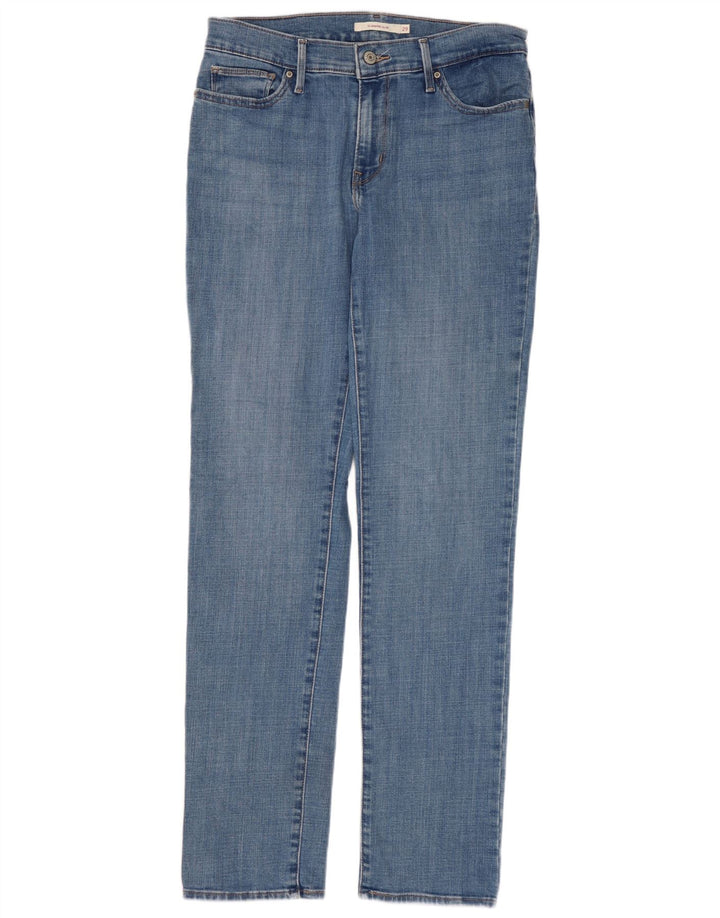 Levi's Womens Slimming Slim Jeans W29 L31 Blue Cotton