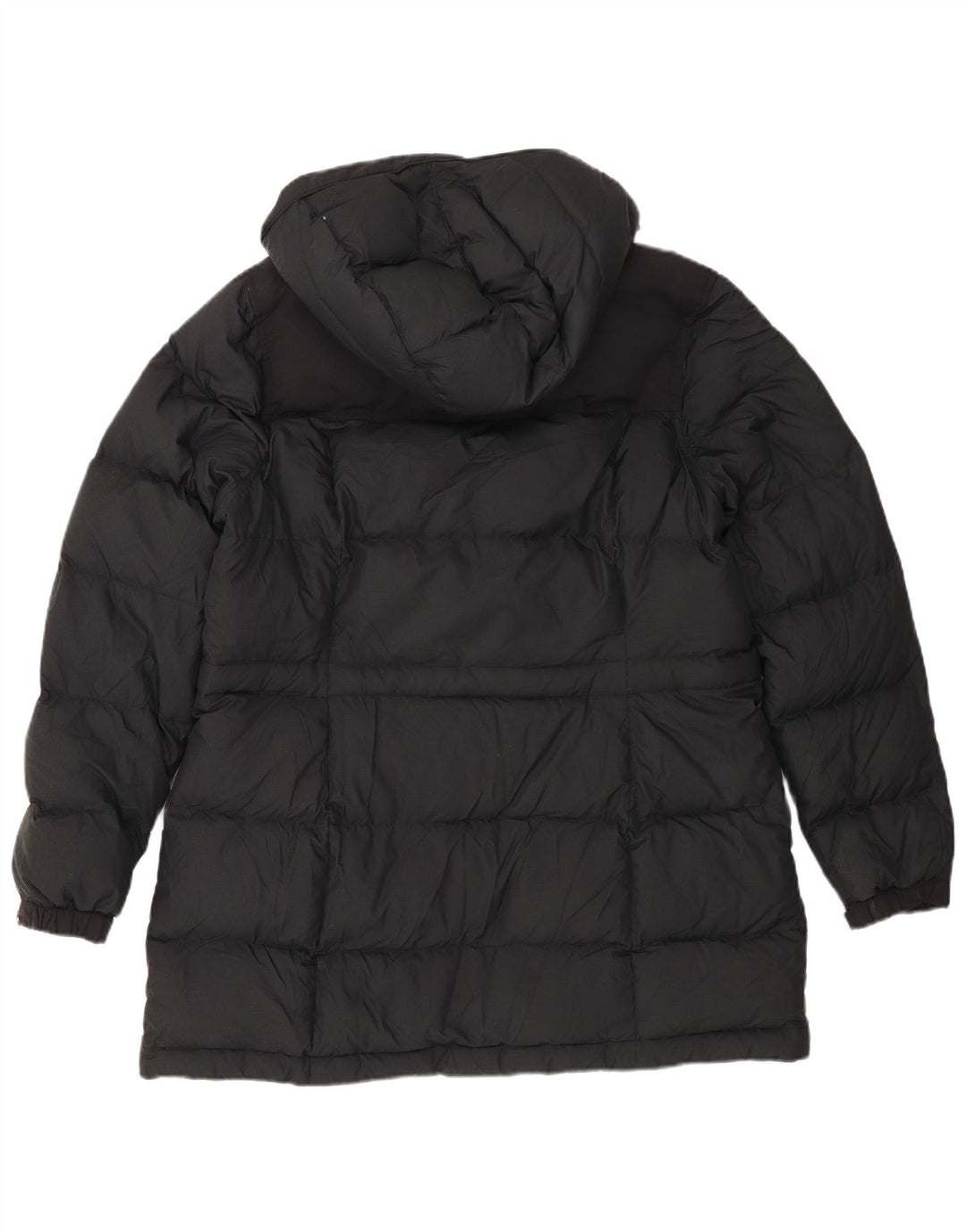 L.L.Bean Womens Hooded Padded Jacket UK 16 Large Grey Polyester