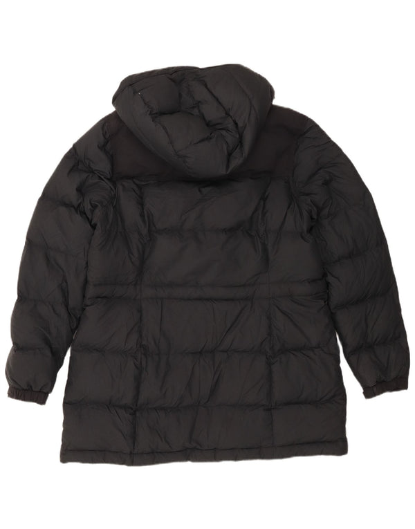 L.L.Bean Womens Hooded Padded Jacket UK 16 Large Grey Polyester
