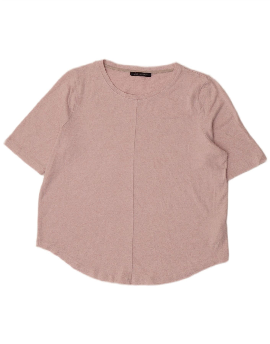 Marks & Spencer Womens T-Shirt Top UK 16 Large Pink Viscose