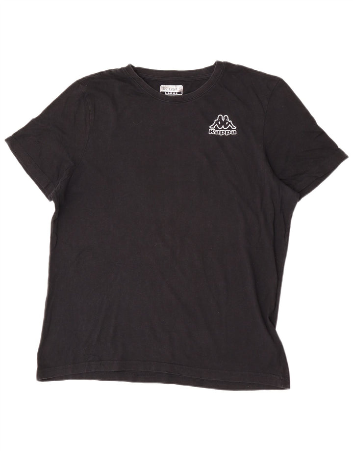 Kappa Mens Graphic T-Shirt Top Large Black