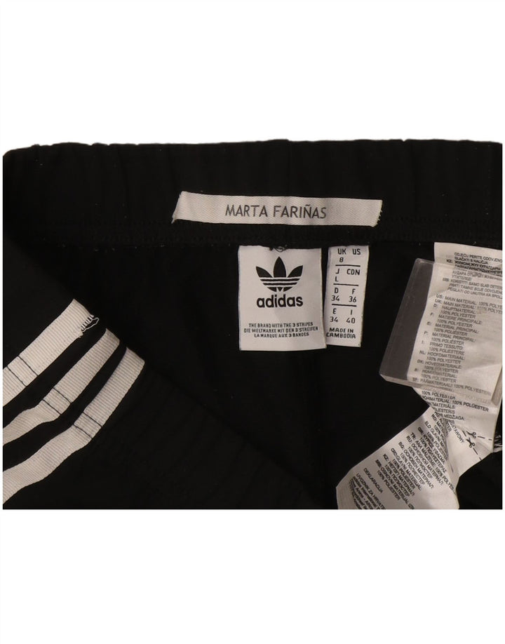 Adidas Womens Sport Shorts UK 8 Small  Black Polyester