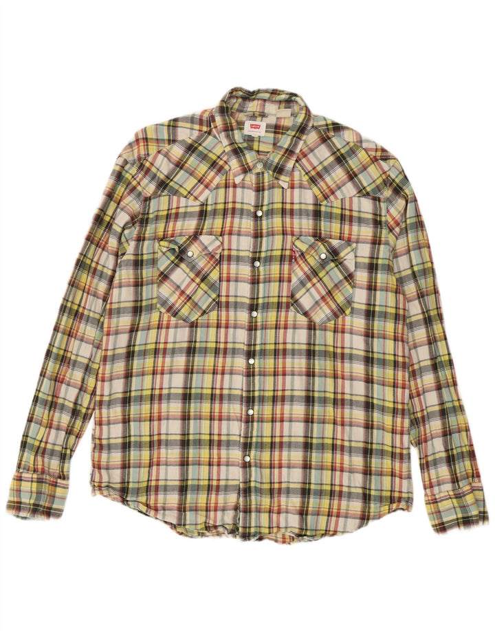 Levi's Mens Flannel Shirt XL Multicoloured Check Cotton