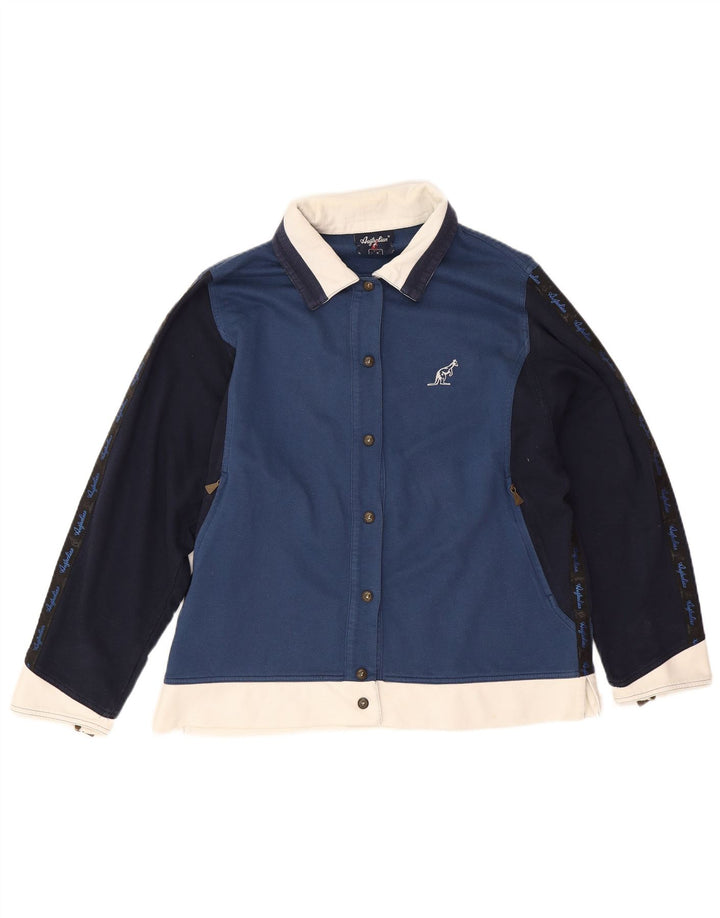 AUSTRALIAN L'ALPINA Womens Varsity Jacket IT 44 Medium Navy Blue