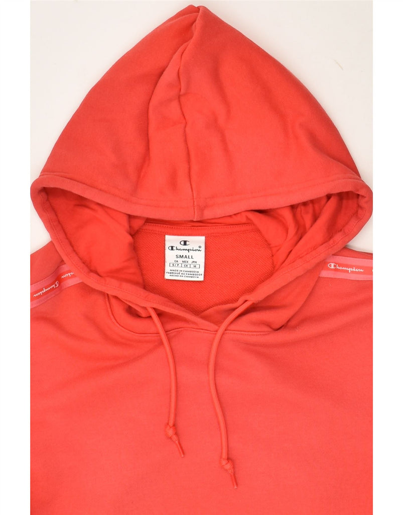 CHAMPION Womens Hoodie Jumper UK 10 Small Red Cotton | Vintage Champion | Thrift | Second-Hand Champion | Used Clothing | Messina Hembry 