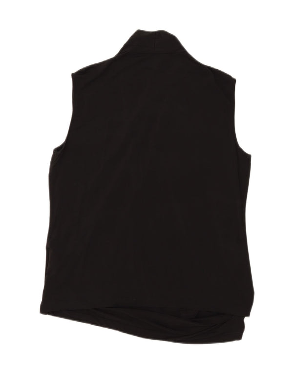 Max Mara Womens Sleeveless Blouse Top UK 20 2XL Black Viscose