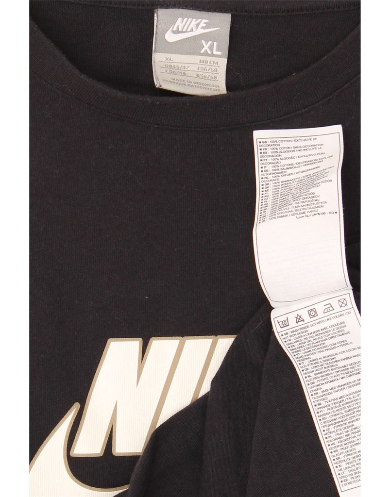 NIKE Mens Graphic T-Shirt Top UK 45/47 XL Black Colourblock Cotton Vintage Nike and Second-Hand Nike from Messina Hembry 