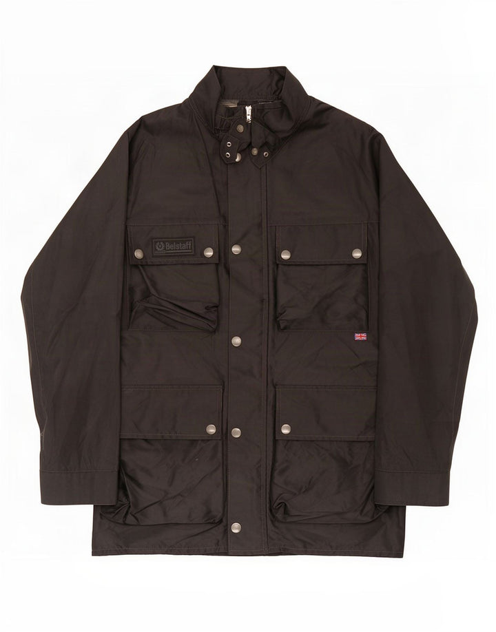 Belstaff Mens Racer Jacket UK 38 Medium Black Nylon