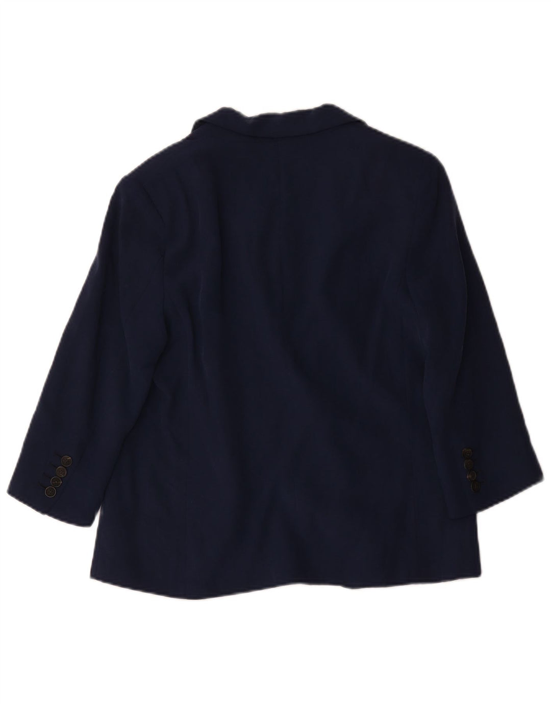 Zara Womens 3/4 Sleeve Open Blazer Jacket UK 14 Medium Navy Blue