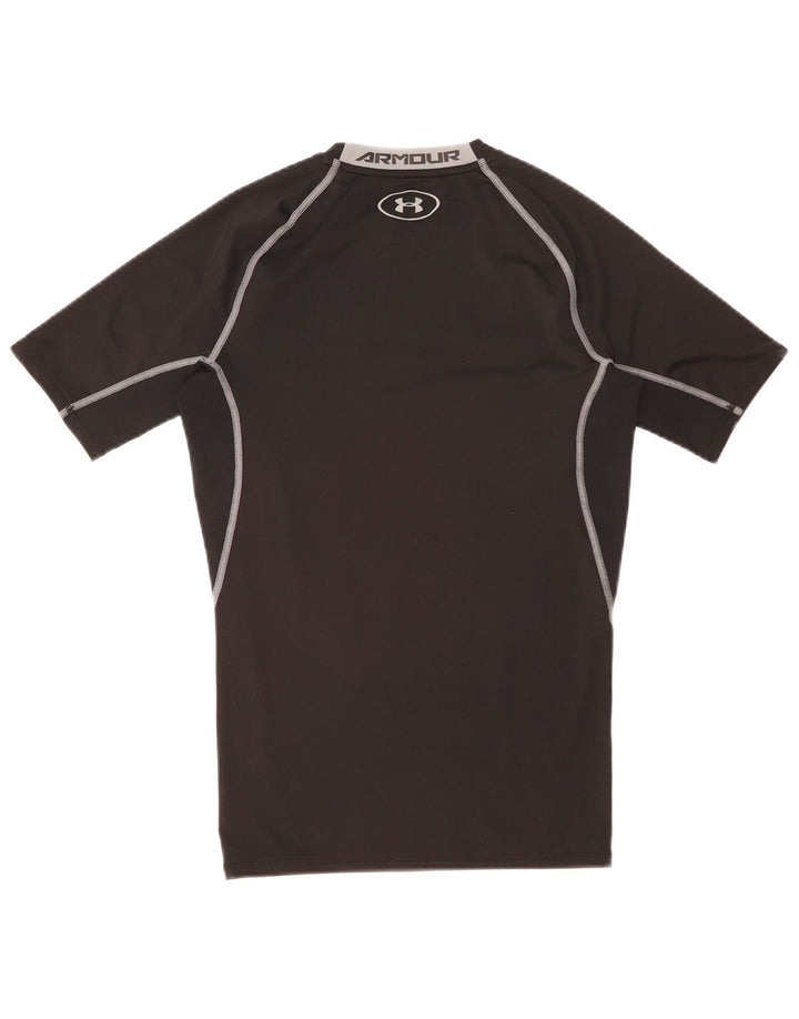 Under Armour Mens Compression T-Shirt Top Medium Black Striped