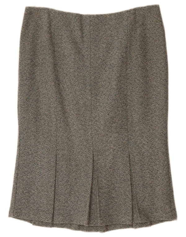 Benetton Womens Mermaid Skirt IT 46 Large W34 Green Flecked Polyester