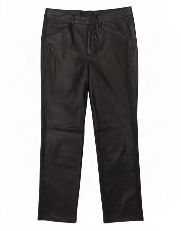 Urban Outfitters Womens Faux Leather Trousers UK 14 Medium W30 L29 Black