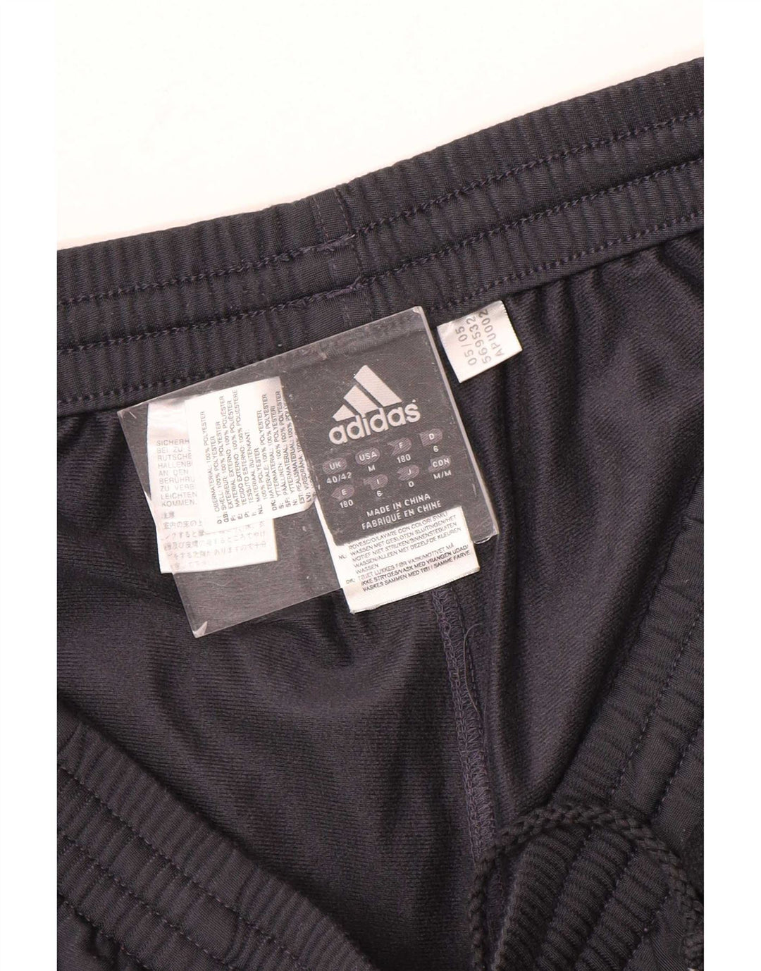 Adidas Mens Tracksuit Trousers UK 40/42 Medium Black Polyester