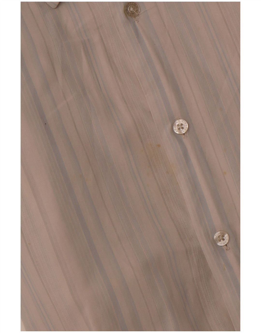 PIERRE CARDIN Mens Short Sleeve Shirt 2XL Blue Striped Cotton