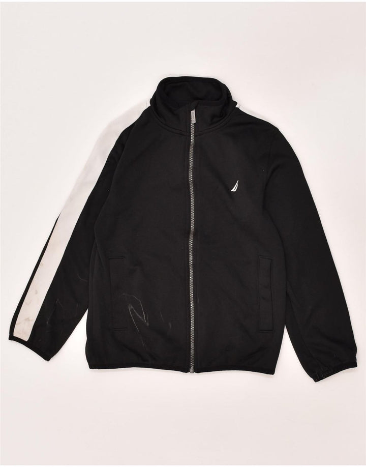 NAUTICA Boys Tracksuit Top Jacket 7-8 Years Small Black Polyester | Vintage Nautica | Thrift | Second-Hand Nautica | Used Clothing | Messina Hembry 