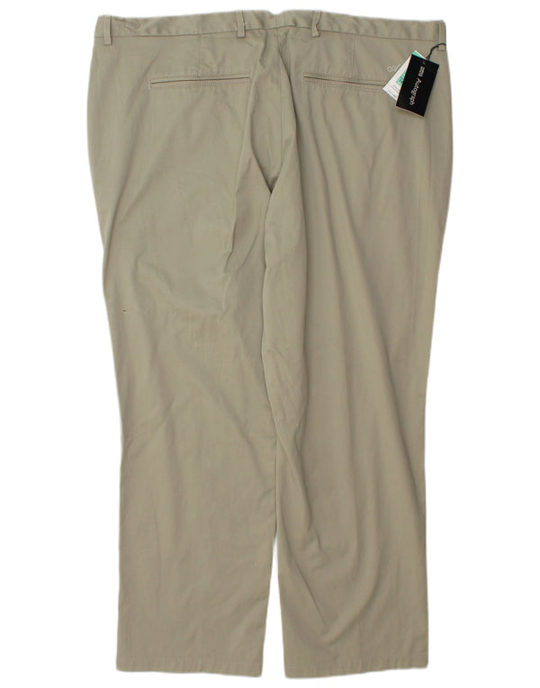 Marks & Spencer Mens Autograph Straight Chino Trousers W42 L29 Khaki Cotton