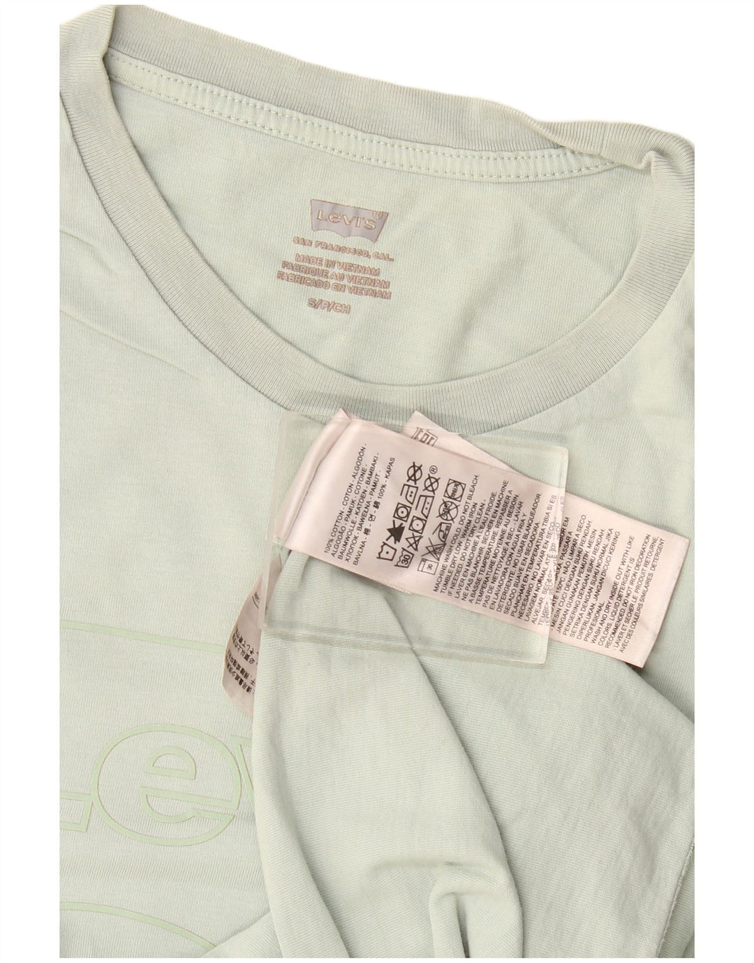 Levi's Womens Graphic T-Shirt Top UK 10 Small Khaki