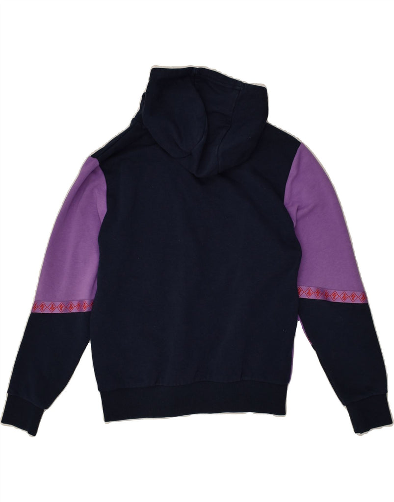 FILA Girls Graphic Hoodie Jumper 11-12 Years Purple Colourblock Cotton | Vintage Fila | Thrift | Second-Hand Fila | Used Clothing | Messina Hembry 