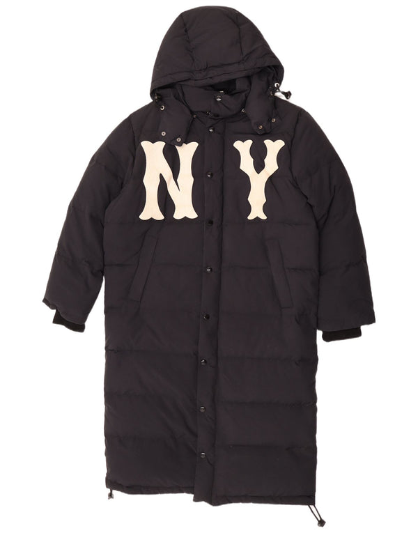 Gucci Mens Graphic Hooded Padded Coat IT 46 Large Black Polyamide