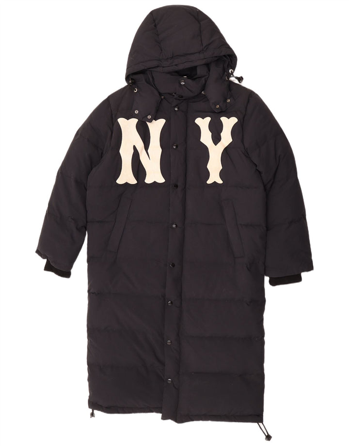 Gucci Mens Graphic Hooded Padded Coat IT 46 Large Black Polyamide