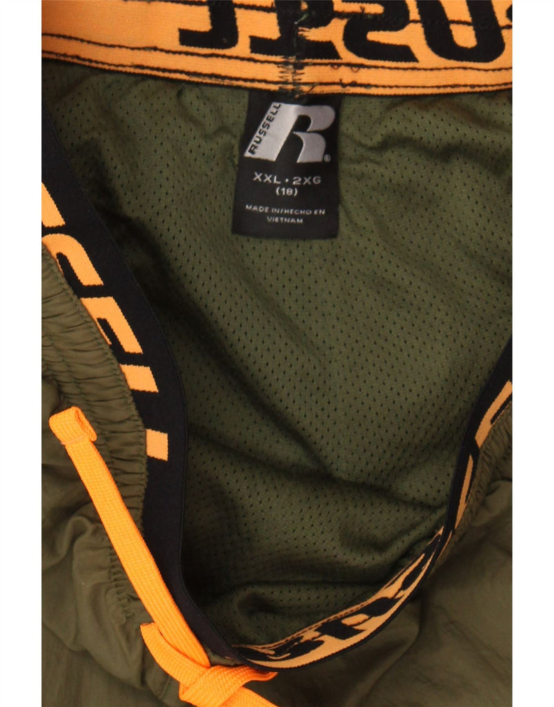 RUSSELL ATHLETIC Girls Tracksuit Trousers Joggers 15-16 Years 2XL Khaki Vintage Russell Athletic and Second-Hand Russell Athletic from Messina Hembry 