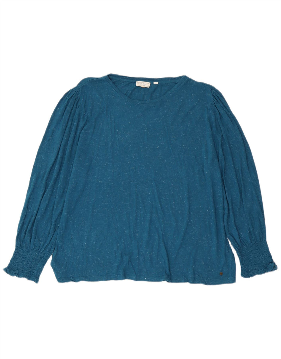 Fat Face Womens Top Long Sleeve UK 20 2XL Blue Flecked Viscose