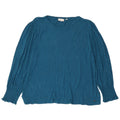 Fat Face Womens Top Long Sleeve UK 20 2XL Blue Flecked Viscose